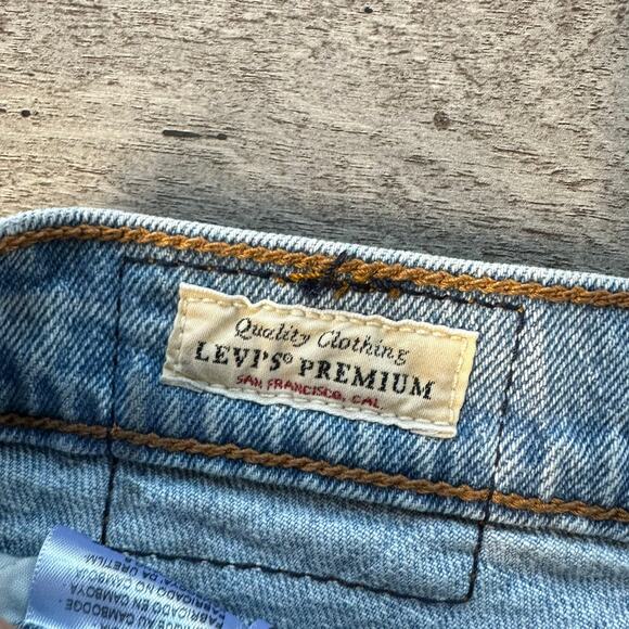 Leiv's Ribcage Straight Ankle Jeans Premium Denim Medium Wash 27 - Picture 9 of 16